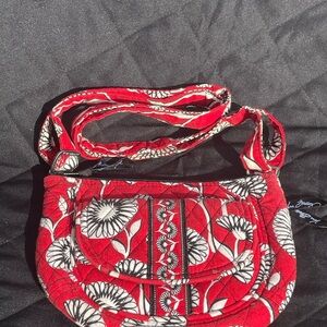 Vera Bradley Crossbody Bag in Suzani Red Floral Pattern